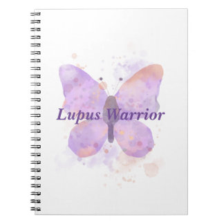 Paarse Butterfly Lupus Warrior Notitieboek