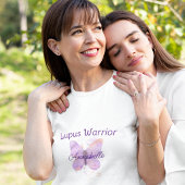 Paarse Butterfly Lupus Warrior T-shirt
