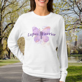 Paarse Butterfly Lupus Warrior T-shirt