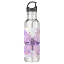 Paarse Butterfly Lupus Warrior Waterfles