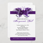 Paarse Butterfly Masquerade Masker Costume Hallowe Kaart (Voorkant / Achterkant)