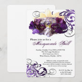 Paarse Butterfly Masquerade Masker Costume Hallowe Kaart (Voorkant / Achterkant)