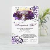 Paarse Butterfly Masquerade Masker Costume Hallowe Kaart (Staand voorkant)