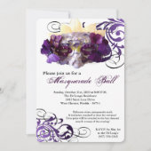 Paarse Butterfly Masquerade Masker Costume Hallowe Kaart (Voorkant)