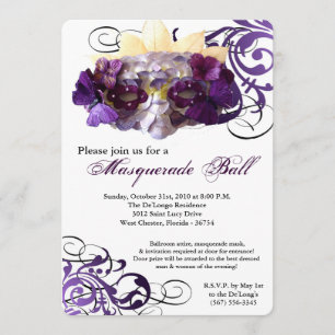 Paarse Butterfly Masquerade Masker Costume Hallowe Kaart