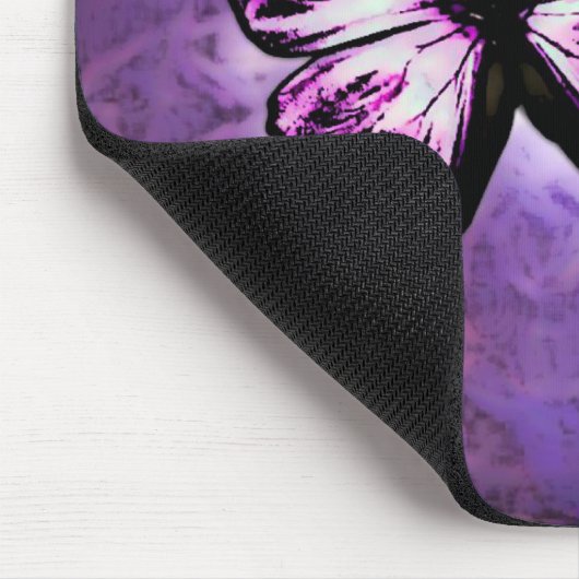 Paarse Butterfly Mousepad Muismat (Hoek)