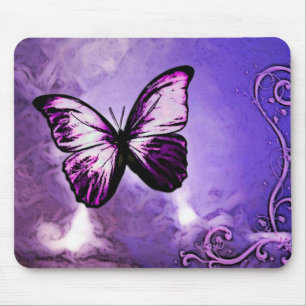 Paarse Butterfly Mousepad Muismat