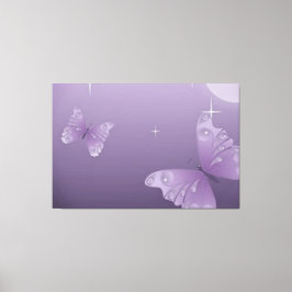 " PAARSE BUTTERFLY PRINT" CANVAS AFDRUK