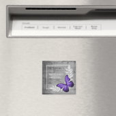 Paarse Butterfly Rustic Magnet (Insitu (Vaatwasser))