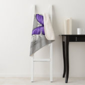 Paarse Butterfly Rustic Personalized Sherpa Deken (In situ)