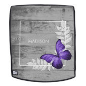 Paarse Butterfly Rustic - Speciaal uitgeruste rugz Rugtassen (Verwijderbaar gezicht)