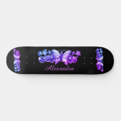 Paarse Butterfly - Speciaal Persoonlijk Skateboard (Horizontaal)