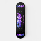 Paarse Butterfly - Speciaal Persoonlijk Skateboard (Voorkant)