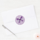 Paarse Butterfly-sticker Ronde Sticker (Envelop)