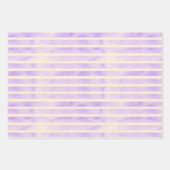 Paarse Butterfly Stripe Metallic Gift Inpakpapier Vel (Voorkant 2)