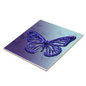 Paarse Butterfly Tile Tegeltje (Zijkant)