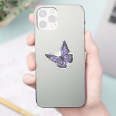 Paarse butterfly vinylSticker Sticker (Telefoon)