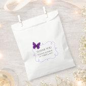 Paarse Butterfly Wedding Favor Bag Bedankzakje (Geknipt)