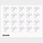 Paarse Butterfly Whimsy Wedding Stickers (Vel)