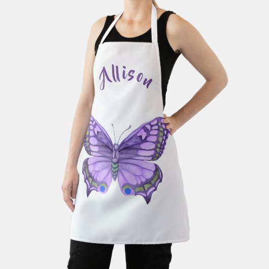 Paarse Butterfly White Women's Name Schort (Insitu)