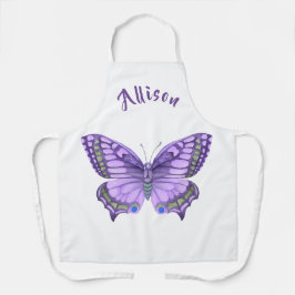 Paarse Butterfly White Women's Name Schort