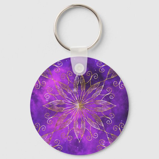Paarse Button Sleutelhanger (Voorkant)
