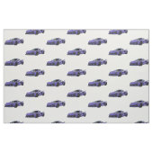 Paarse C8 Corvette Hand getrokken schetsstof Stof (Fat Quarter)