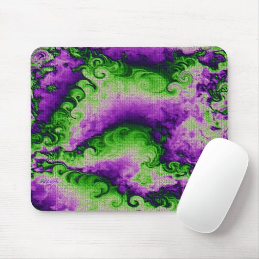 Paarse Cabbage Curls mousepad Muismat (Met muis)
