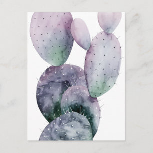 Paarse Cactus Briefkaart