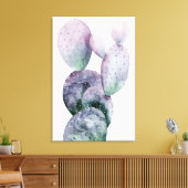 Paarse Cactus Canvas Afdruk (Insitu (Woonkamer))
