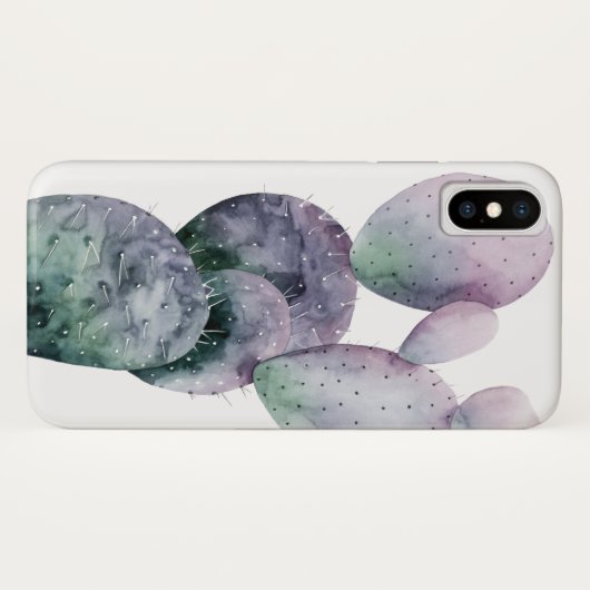 Paarse Cactus Case-Mate iPhone Case (Achterkant (horizontaal))
