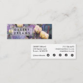 Paarse Cactus Flower Desert Garden Photo Travel Mini Visitekaartje (Voorkant / Achterkant)