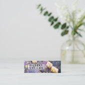 Paarse Cactus Flower Desert Garden Photo Travel Mini Visitekaartje (Staand voorkant)