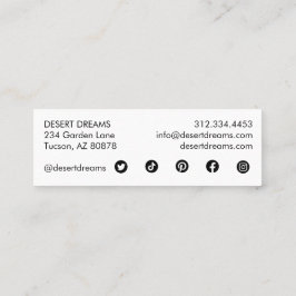 Paarse Cactus Flower Desert Garden Photo Travel Mini Visitekaartje