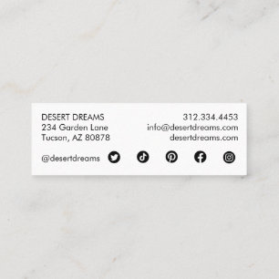 Paarse Cactus Flower Desert Garden Photo Travel Mini Visitekaartje