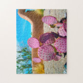 Paarse Cactus New Mexico. Legpuzzel (Verticaal)