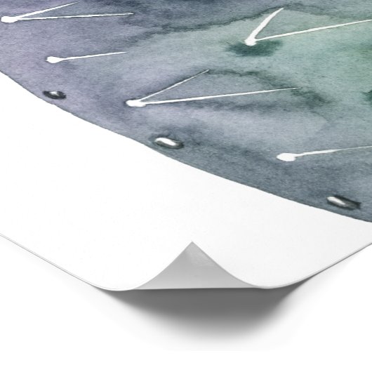 Paarse Cactus Poster (Hoek)