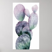 Paarse Cactus Poster (Voorkant)