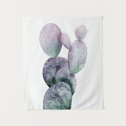 Paarse Cactus Wandkleed (Voorkant)
