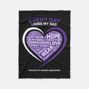 Paarse cadeaus ter nagedachtenis van mijn vader pa fleece deken