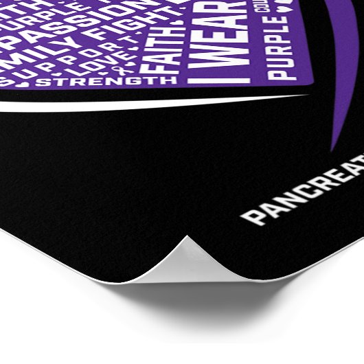 Paarse cadeaus ter nagedachtenis van mijn vader pa poster (Hoek)