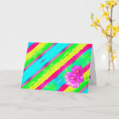 Paarse Cadeautas Kaart (Gele Bloem)