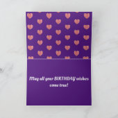 Paarse Cadeautas Kaart (Binnen)