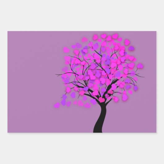 Paarse cadeauverpakking vellen (Voorkant 3)