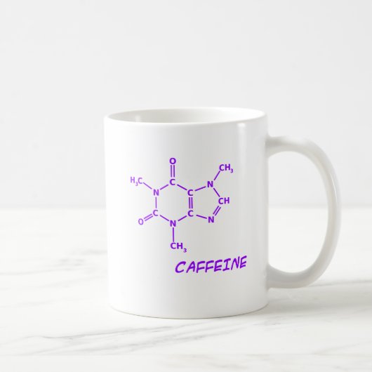 Paarse Caffeine Molecule Mok (Rechts)