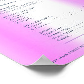 Paarse Cake Bakkerij Glitter Drips Menu Prijslijst Poster (Hoek)