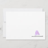 Paarse Cake en Cadeaus Birthday Party Invitation Kaart (Achterkant)