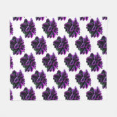 PAARSE CALATHEA FLEECE DEKEN (Voorkant (Horizontaal))