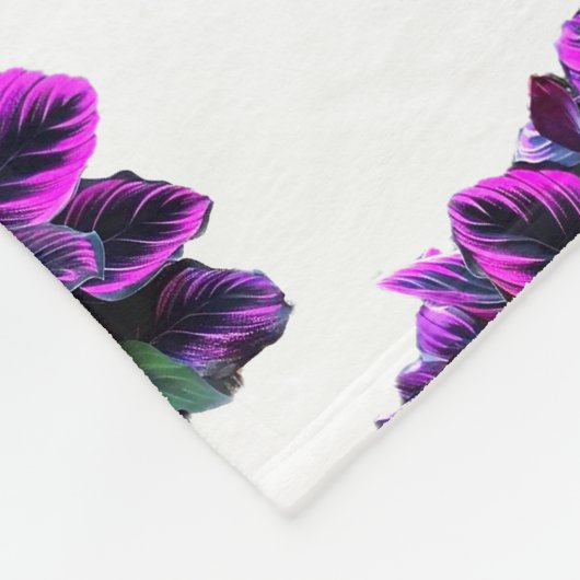 PAARSE CALATHEA FLEECE DEKEN (Hoek)