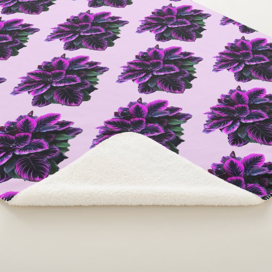 PAARSE CALATHEA SHERPA DEKEN (3/4)